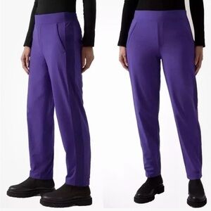 Athleta Brooklyn Lined Mid Rise Ankle Pants Purple Womens Size 4 Athletic